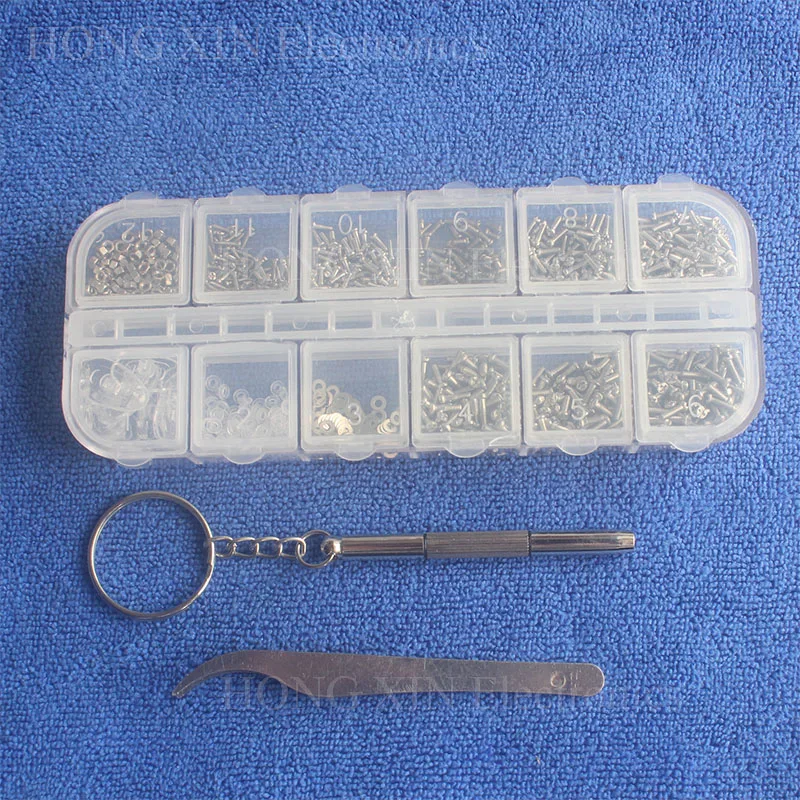 Glasses Screw Kit Eyeglass Sunglass Watch Repair Stainless Steel Screws Nuts Tool Kit + Tweezer + Screwdriver glasses screw tool