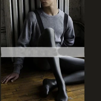 

2017 Men 's Pantyhose winter Tights Leggings high elasticity luster pantyhose men' s anti - hooked silk socks Leggings