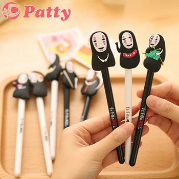 

7 pcs/Lot Anime Gel pen cartoon Spirited Away black ink pen canetas material school supplies Gift stationery papelaria F241