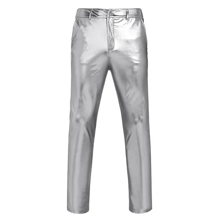 COOFANDY мужские модные Металлические Блестящие карманы полная длина средняя талия повседневные, вечерние, праздничные длинные брюки