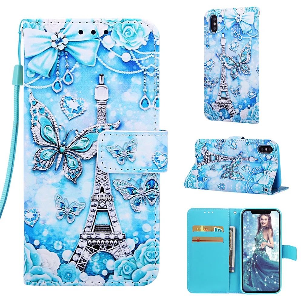 Luxury Flip Painted Book Case Cover Shell for Huawei Honor 10 Lite 8A Y6 P Smart Leather Wallet Phone Bag for Mate 20 Lite - Цвет: TTHD