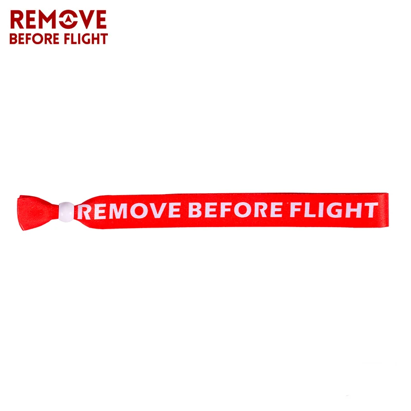 Полиэстер одноразовый браслет remove Before Flight авиации подарки красный ремешок на запястье для вечерние Применение могут быть выполнены по индивидуальному заказу