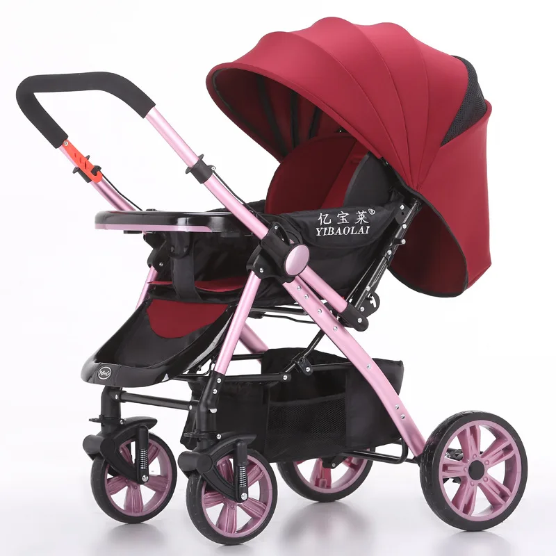  Ebola High Landscape Baby Stroller Can Sit Lie Ultra Portable Folding Umbrella Car Four Wheel Strol
