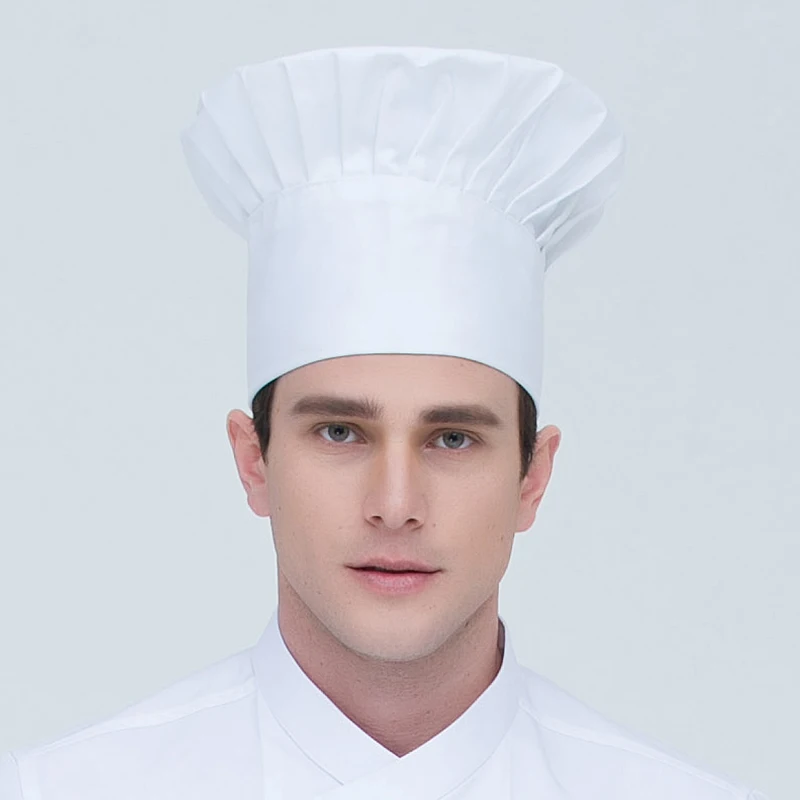 Diganmei высокое качество Ресторан шеф-повара Кепка кухня рабочая шляпа белый официант в отеле шляпы приготовления барбекю береты