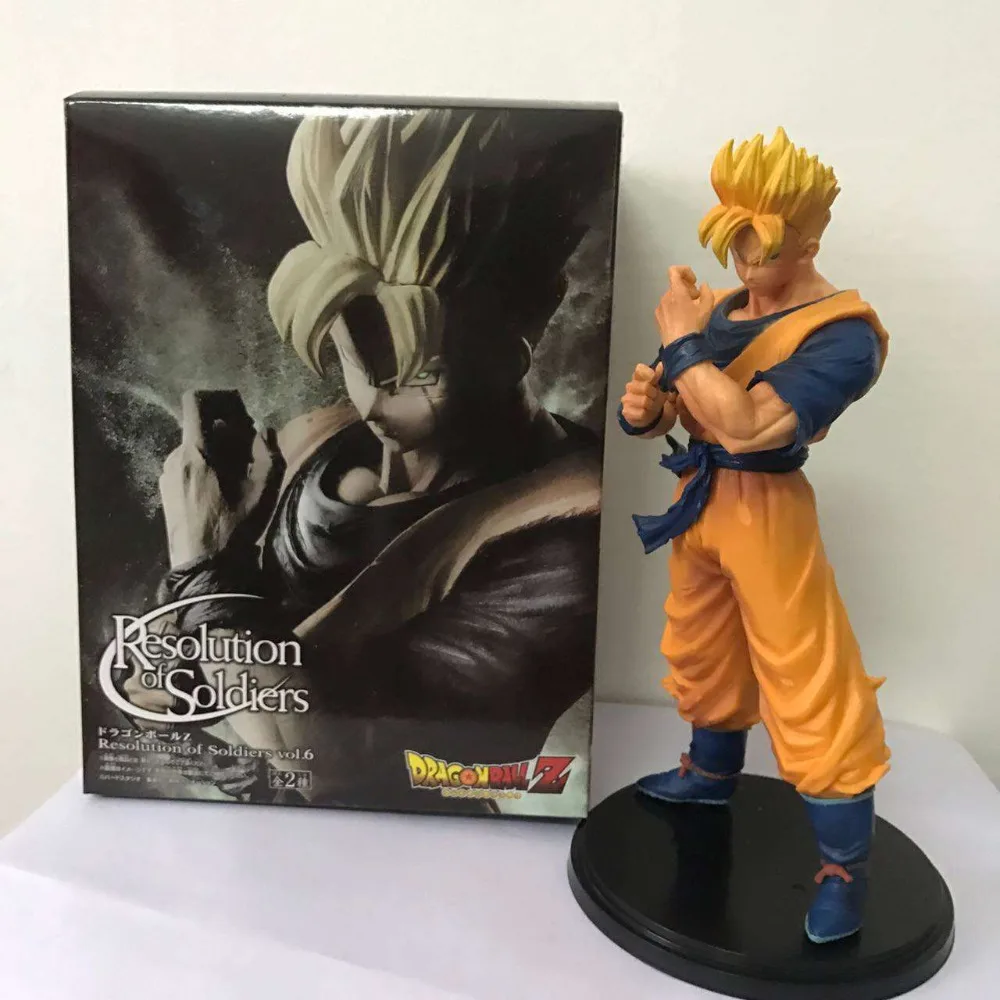 20cm Anime Dragon Ball Z Figure Resolution Of Soldiers ROS Super SaiYan Son Goku PVC Action Figures Model Toy Doll Kids Gift (1)