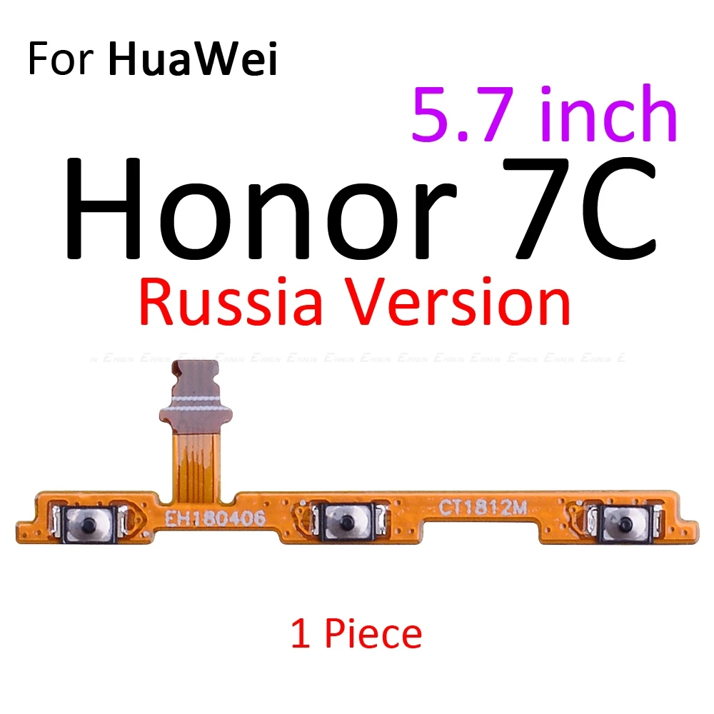 Немой переключатель питания лента-брелок для HuaWei Honor Play 8A 7A 7C 7X7 S 6A 6C 6X 5C Pro кнопка включения и выключения громкости управление гибким кабелем - Цвет: For Honor7C 5.7inch
