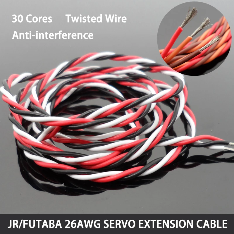 

10 Meters DIY JR/Futaba Color 26# 26AWG 30 Cores Servo Extension Cable Twisted Wire without Connector for RC Drones airplane