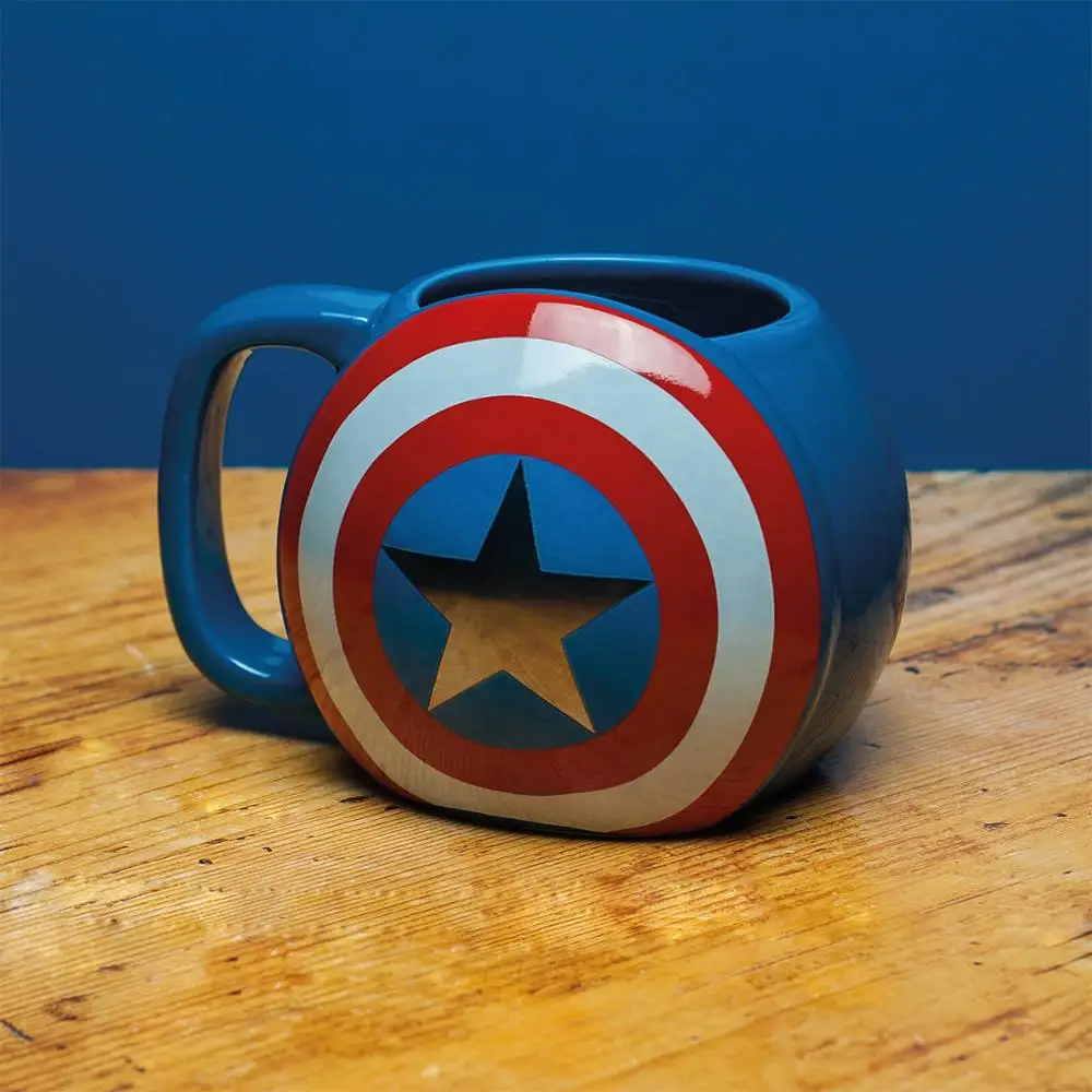 

Anime Superheros Captain America Shield Mug Cup Coffee Tea Bottle Creative Party Gifts Cosplay
