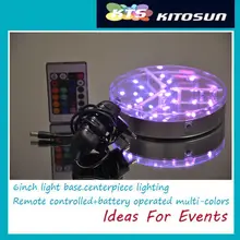 10 шт. DHL 6 дюйм, перезаряжаемый RGB Светодиодное освещение украшение в середине стола для свадеб, вечерние праздничные огни для помещений