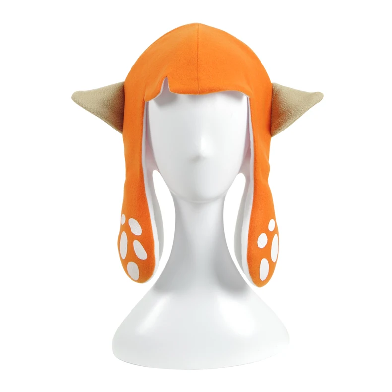 Costumebuy Splatoon 2 Inkling Squid, забавная шапка для косплея, вечерние Балаклавы, шапка, костюм на Хэллоуин, аксессуары для взрослых и детей, подарок - Цвет: Оранжевый