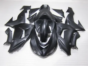 

New hot moto parts fairing kit for Kawasaki Ninja ZX10R 06 07 matte black fairings ZX10R 2006 2007 QC20