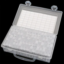 Diamond Painting Tools Beads Container 64 Slots Lattice Storage Box Rhinestone Diamond Embroidery Stone Storage Accessory Case