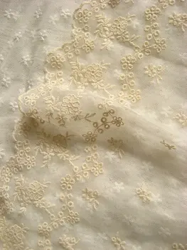 

cream retro embroidered tulle lace trim gauze vintage scalloped lace 10yards