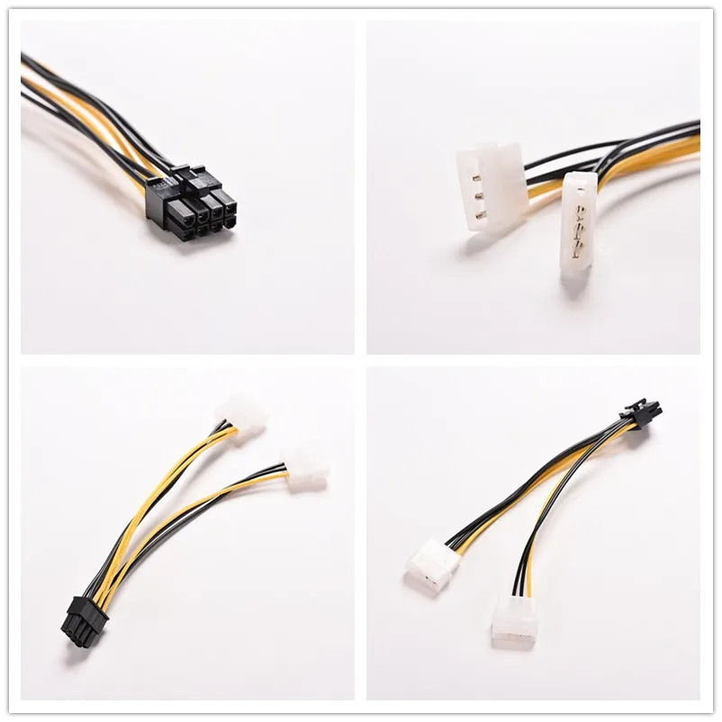 16 см 8 Pin LP4 4Pin PCI Express Male To Dual Molex IDE E Графический кабель питания для
