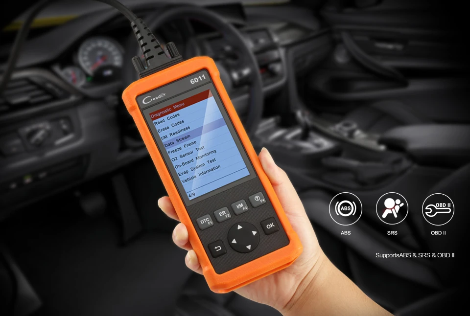 Launch CReader 6011 CR6011 OBD2 автоматический считыватель кодов автомобильный диагностический инструмент launch сканер ABS SRS система полный сканер функций OBDII