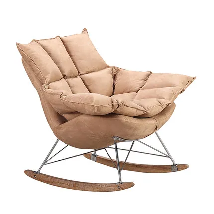 Модный скандинавский креативный диван-качалка для гостиной, балкона, спальни для взрослых, беззаботный диван - Цвет: Khaki rocking chair