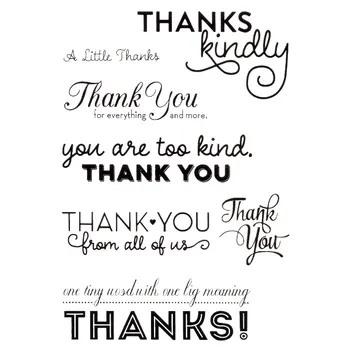 

A little thanks thank you Scrapbook DIY photo cards account rubber stamp clear stamp transparent stamp Handmade card stamp