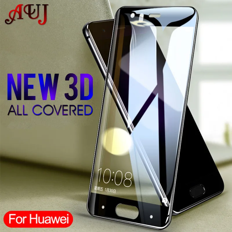 

AUJ 9H Full Cover Tempered Glass for Huawei Mate 8 9 10 Pro Screen Protector For Huawei Honor 8 Lite P20 Pro Glass Film