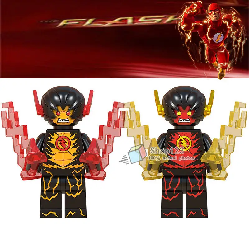 

Single Sale DC Super Heroes The Red Flash Reverse Flash First Generation MINIFIGSd Building Blocks Toys For Children