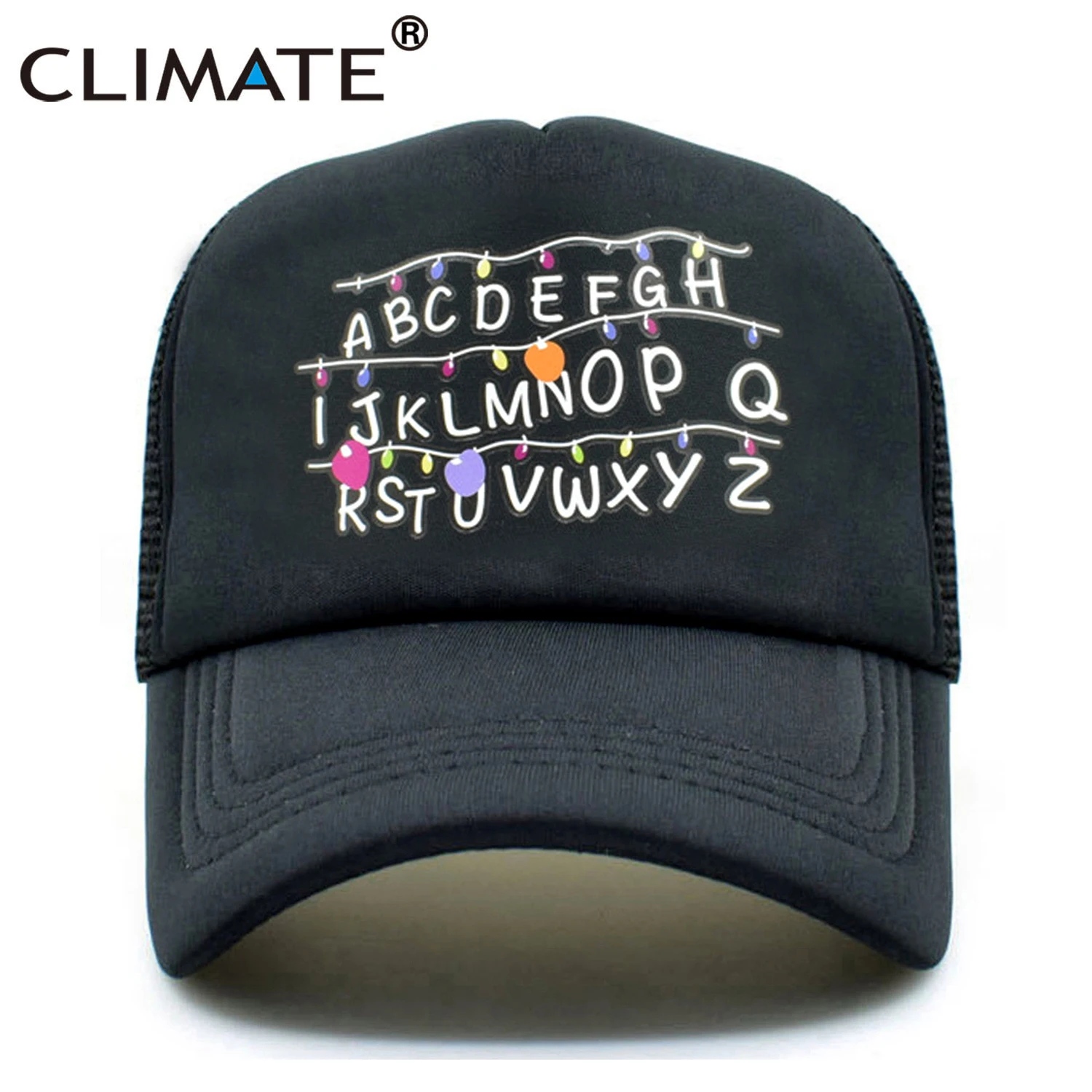 

CLIMATE Stranger Thing Eleven Dustin Trucker Caps Cap Eleven Dustin Summer Cap Black Cool Mesh Baseball Cap Hat for Men Women