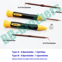 2 в 1 комбинированные отвертки 0,8-1,2 Pentalobe/0,8 Pentalobe-1.2 Phillips отвертка для iPhone MacBook Air 1200 шт./лот