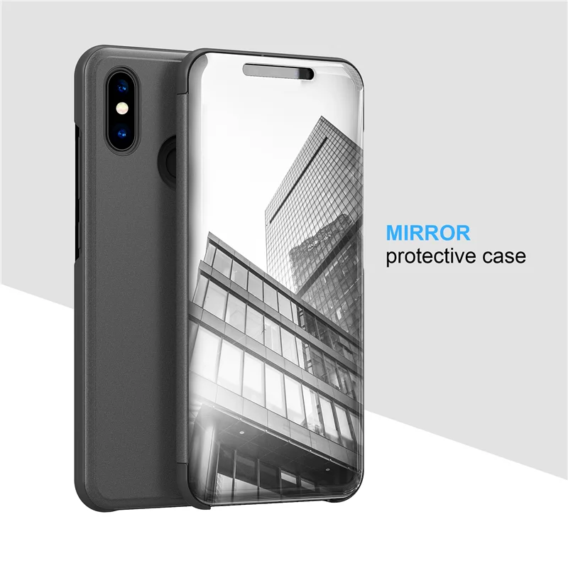 

Clear View Smart Mirror Leather Case For Xiaomi Mi 8 SE Pro A2 Lite Max3 Y2 PocoPhone F1 Redmi 6 Pro 6A Note 6 Pro S2 Flip Cover