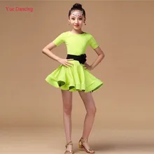 Халат для девочек ростом от 90 до 160 см одежда для танго сальсы/бальная танцевальная одежда цельное детское летнее платье Jurken