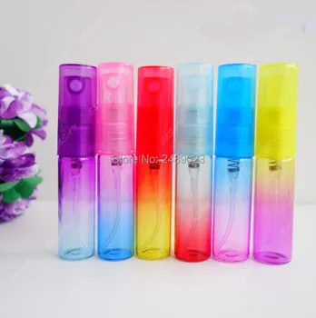 

6 x 5ml Mini Refillable Portable Perfume Bottle Colorful Beautiful Glass Empty Spray Refillable Bottles