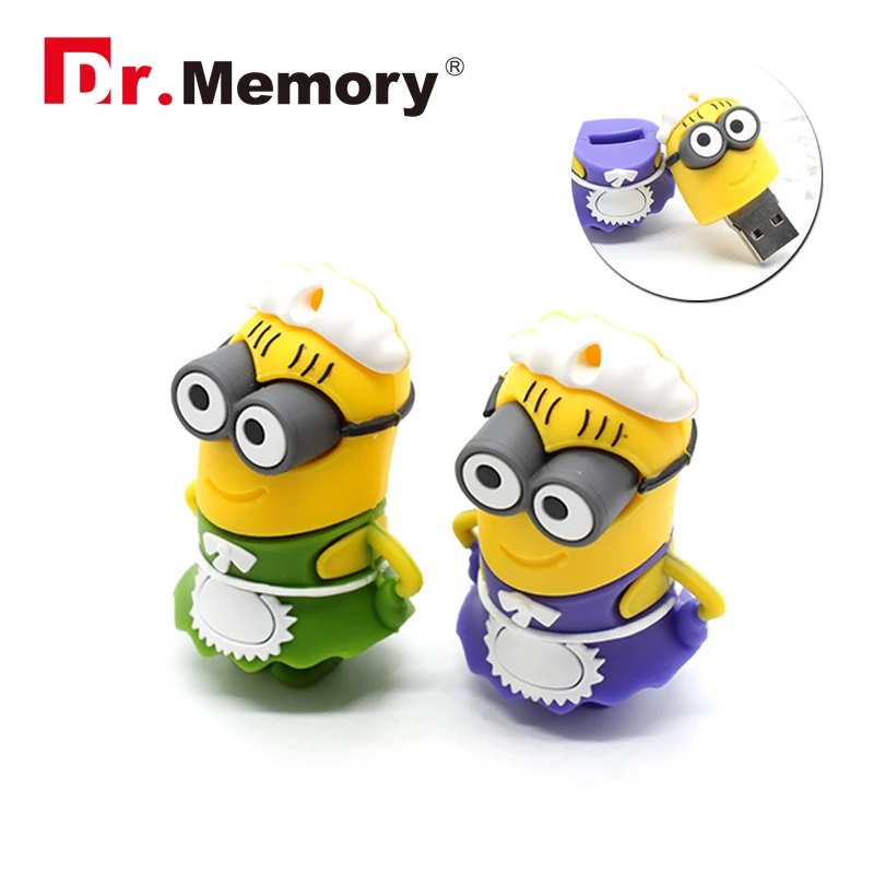 USB флеш накопитель в стиле мультфильма Миньоны 64 ГБ 2 0 флешка карта памяти 32 4 8 16