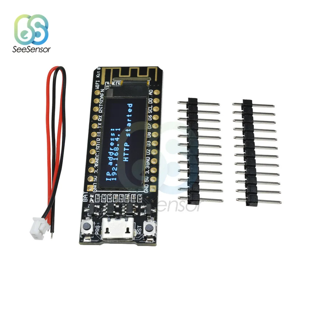 

0.91 inch OLED CP2014 32Mb ESP8266 Flash WIFI Module Development Board Internet of things PCB Board for Arduino
