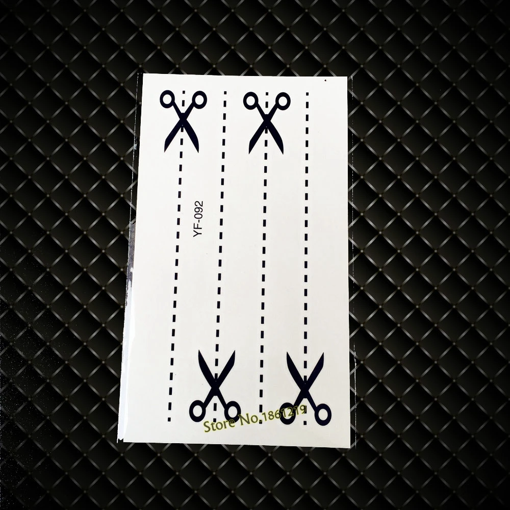 

Disposable Waterproof Temporary Tattoo Stickers GYF-092 Scissors Design Sexy Men Women Lady Wrist Should Arm Tattoos Body Makeup