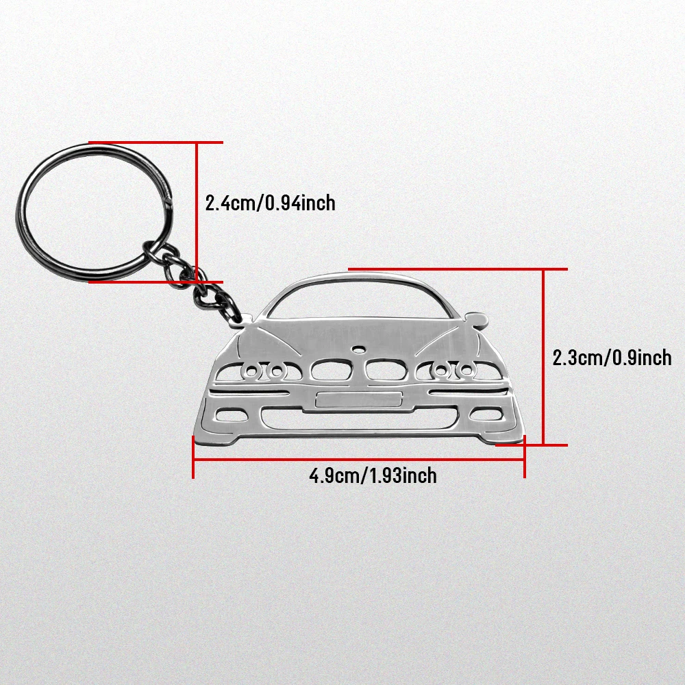 Armsky модные 3D аксессуары для стайлинга автомобилей, новинка 304, креативный брелок из нержавеющей стали для BMW M5/E39, брелок