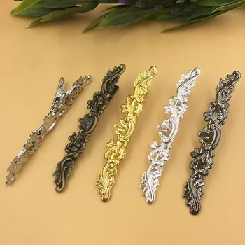 

SEA MEW 10 PCS 80mm 6 Colors Plated Metal Copper Flowers Hairclip Base Setting DIY Hairgrips Hair Jewelry For Women