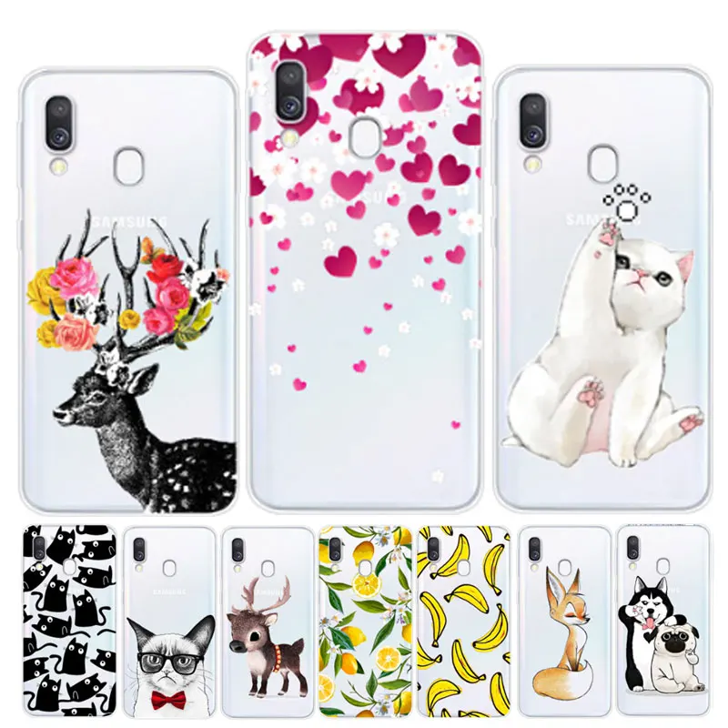

Silicone Case For Samsung Galaxy A40 Case A 40 Transparent Print Soft TPU Back Cover For Samsung A40 A405F Phone Shell Fundas