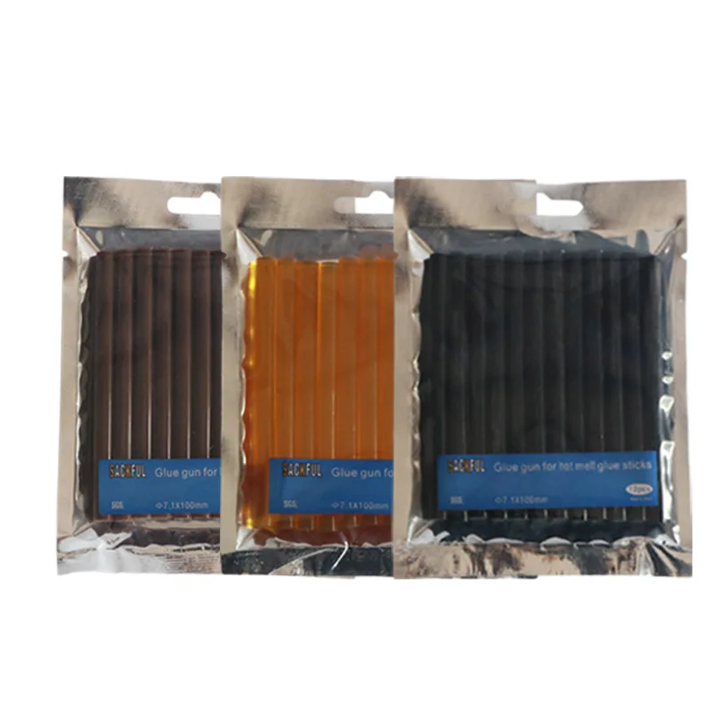 Hot Melt Glue Sticks High Temperature 120 Degree Hair Extension Glue Sticks Black Yellow Brown