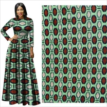 Me-dusa новая Последняя зеленая африканская восковая штамповка ткань полиэстер Hollandais воск платье своими руками костюм Ткань 6 ярдов/шт