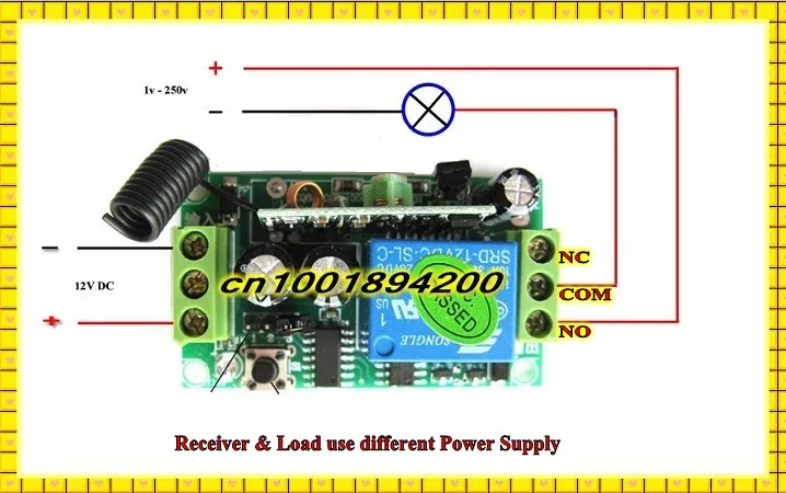 12 V 1CH RF беспроводной пульт дистанционного управления Система переключателя без защелки/самозащелкивающийся беспроводной переключатель 1 контроллер+ 2 переключателя 12V1CH 10A