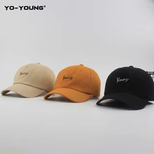 Yo-Young повседневные унисекс Твердые бейсболки Snapback кепки-бейсболки "ваши" буквы вышивка головные уборы для мужчин и женщин регулируемые