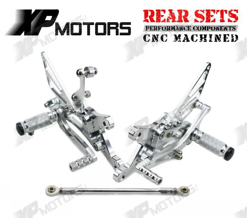 New Arrived Silver Racing Foot pegs Adjustable Rearset Rear Sets For