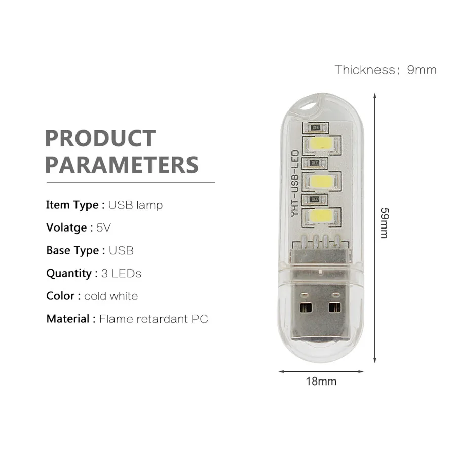 1 шт. USB светодиодный Ночной светильник 12 Светодиодный s 8 светодиодный s 3 светодиодный s холодный белый светильник для чтения гаджет ноутбук Внешний аккумулятор компьютер