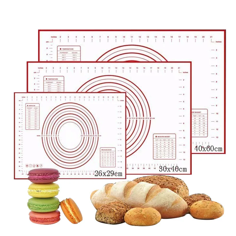 

Silicone Baking Mat Non-Stick Flour Rolling Scale Mat Dough Pad Baking Pastry Bakeware Gadgets Cooking Tools Kitchen Accessories