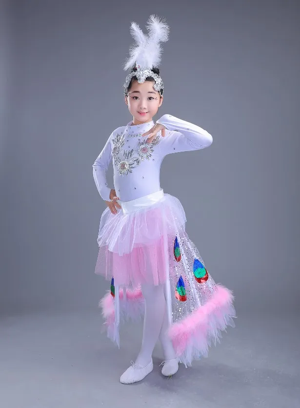 Trajes de Desempenho Das Crianças Menina Dancewear