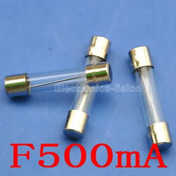 

( 100 pcs/lot ) 500mA/250V 6x30mm Quick Blow Glass Tube Fuse, UL Certified.