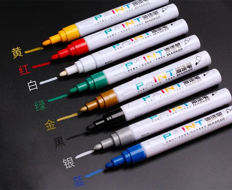 8 цветов водонепроницаемый маркер масляной краски стекло/металл/маркер шины граффити Перманентный Маркер