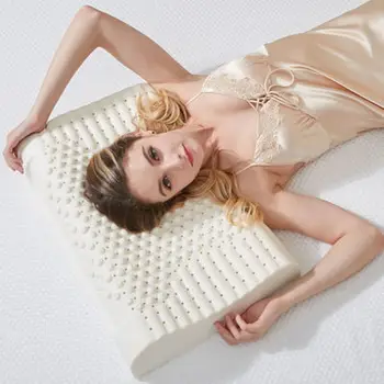 

60x40cm Natural Latex Pillow Sleeping Bedding Cervical Massage Pillow Health Neck Bonded Head Care Memory Pillow U1171