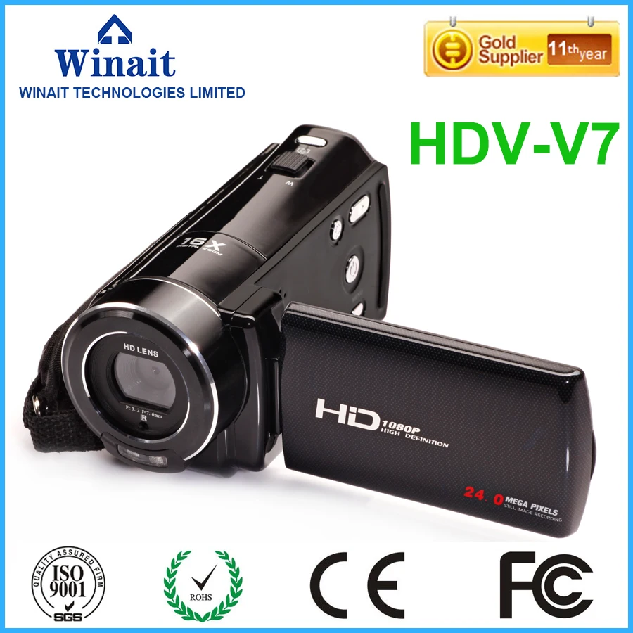 2017 hot selling 24mp FHD 1080P professional video camera with remote control 16X digital zoom 3.0