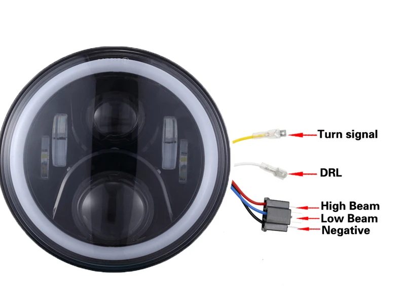 Автомобильный светильник 7 дюймов головной светильник w/дневные ходовые огни для Jeep JK Lada 4x4 для suzuki samurai мотоцикл " Halo DRL светодиодный налобный фонарь