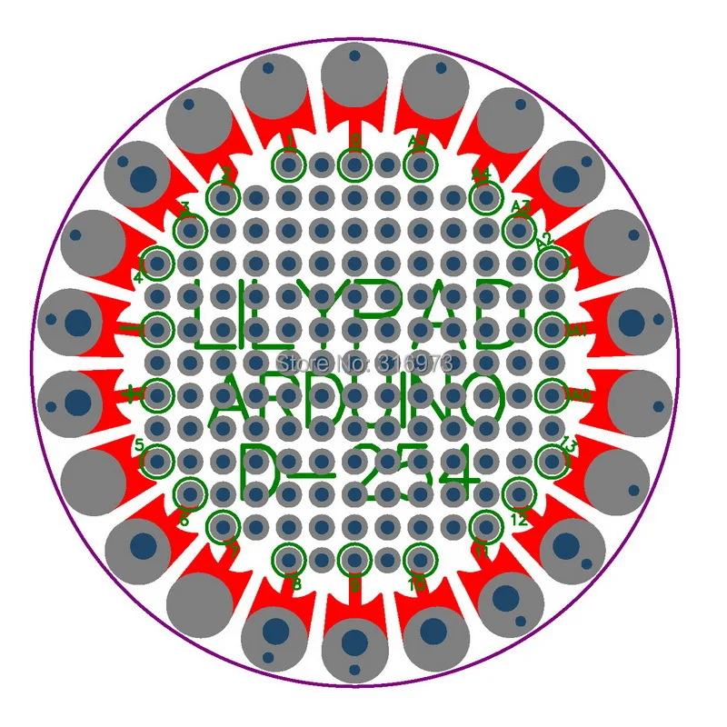 10 шт./партия) Прототип PCB для Lilypad Щит DIY