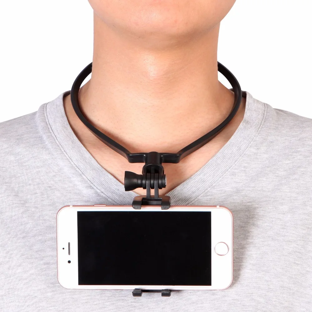 Hands-Free Mount Kit Wearable Hang On Neck Phone Holder Stand For GoPro Hero Smartphone Holder Action Camera Camcorder POV (7)