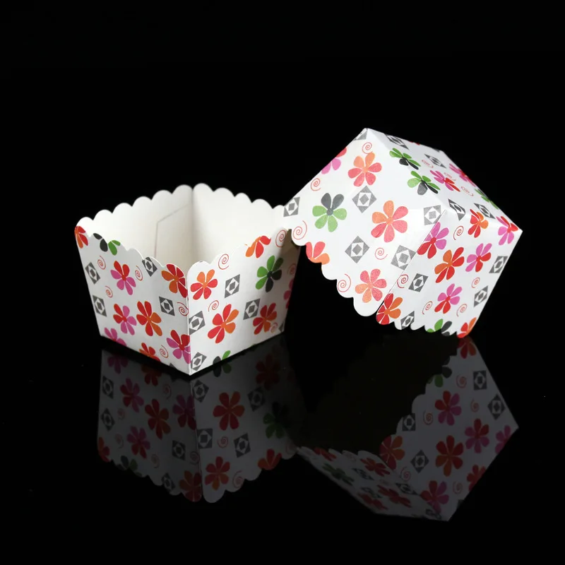 100pcs/lot Colorful Flower Paper Cupcake Liners Baking Tools Muffin